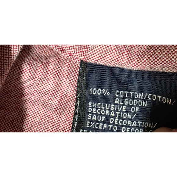 Tommy Hilfiger Denim Mens XXL Red Sun Washed Button Up Short Sleeve Denim Shirt - Picture 13 of 13